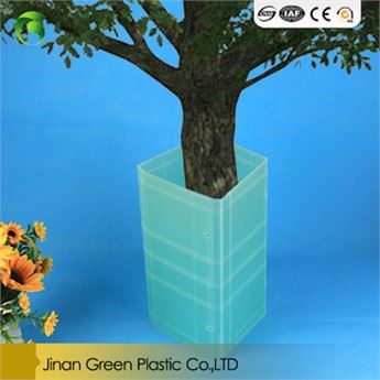 Taille personnalisée Pp Protections d’arbres en plastique ondulé